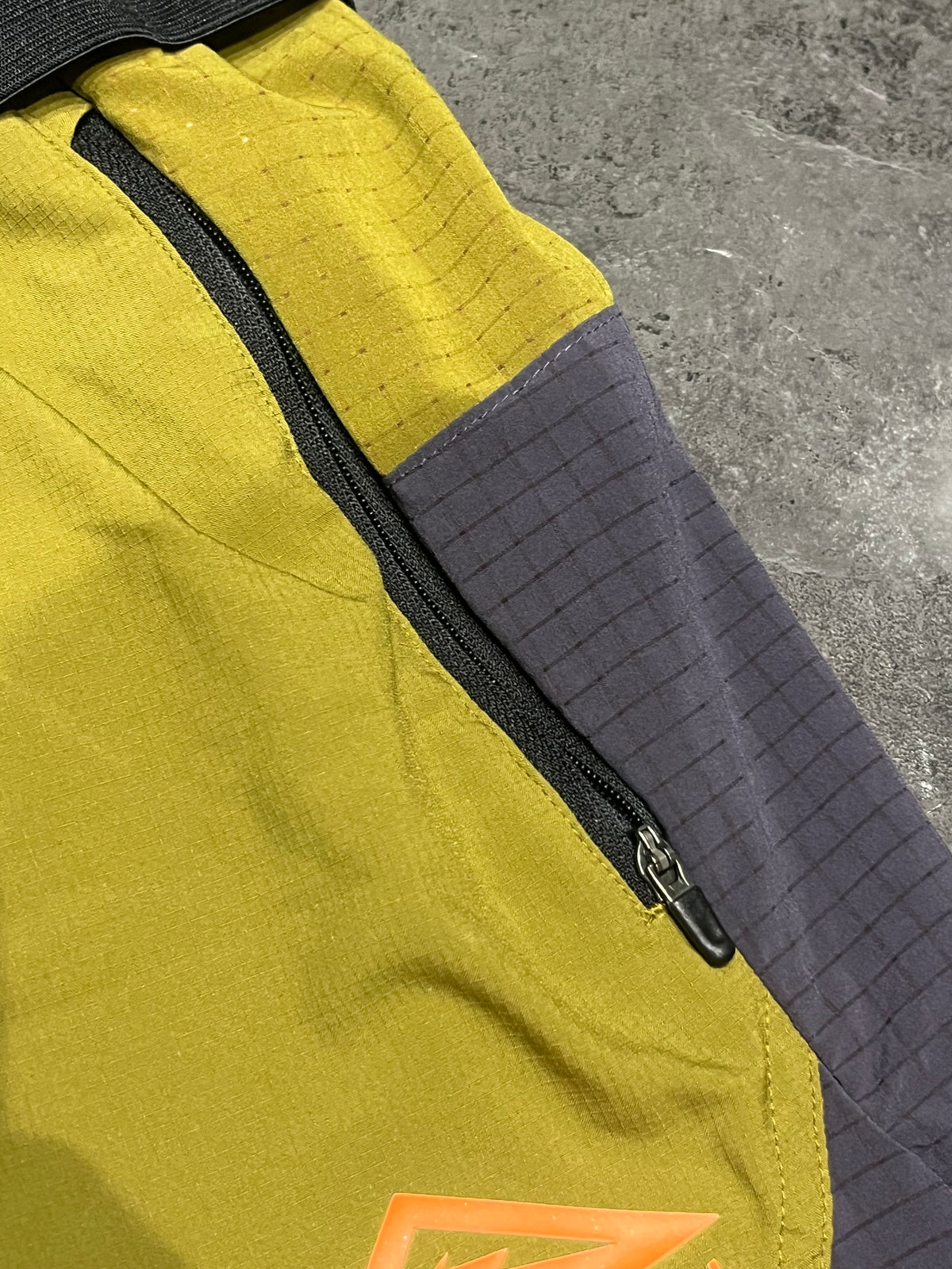 Olive Flak & Gridiron Nike Men’s Dri Fit Trail 5” Brief Lined Running Shorts