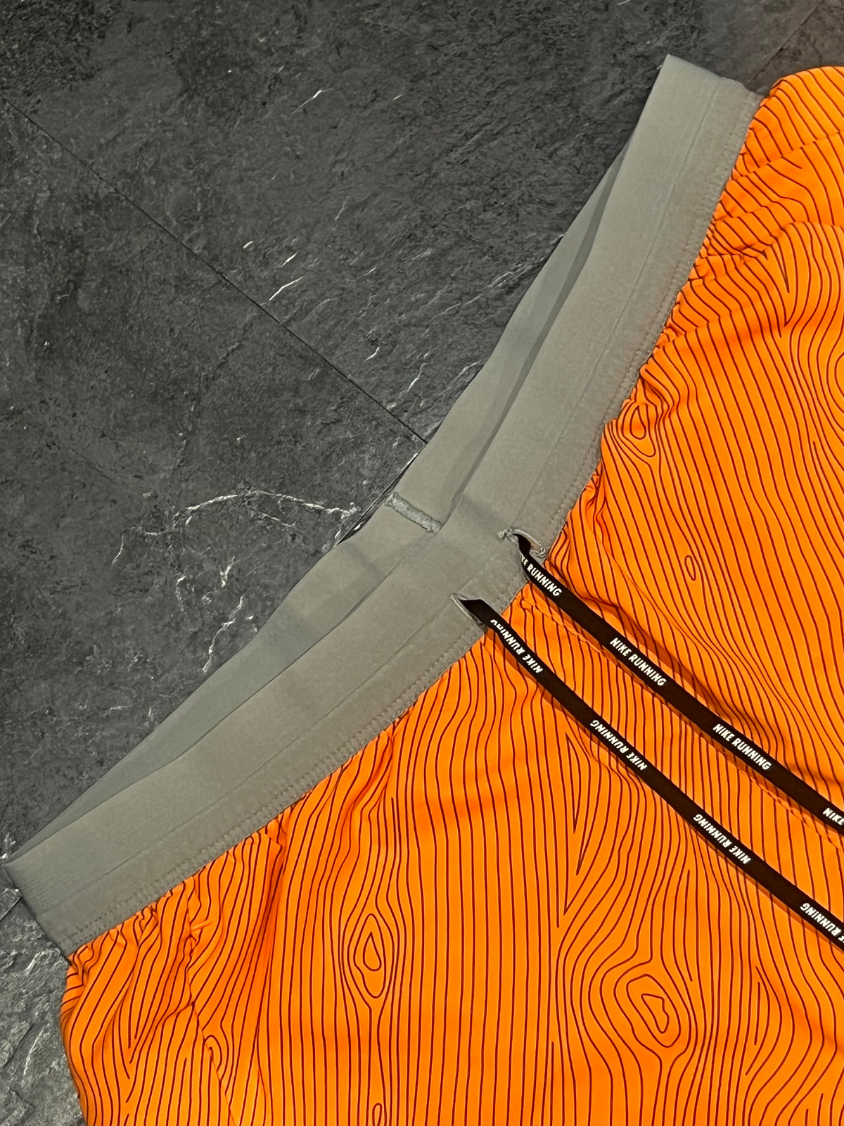 Orange Nike Men’s Dri Fit Trail 5” Brief Lined Running Shorts
