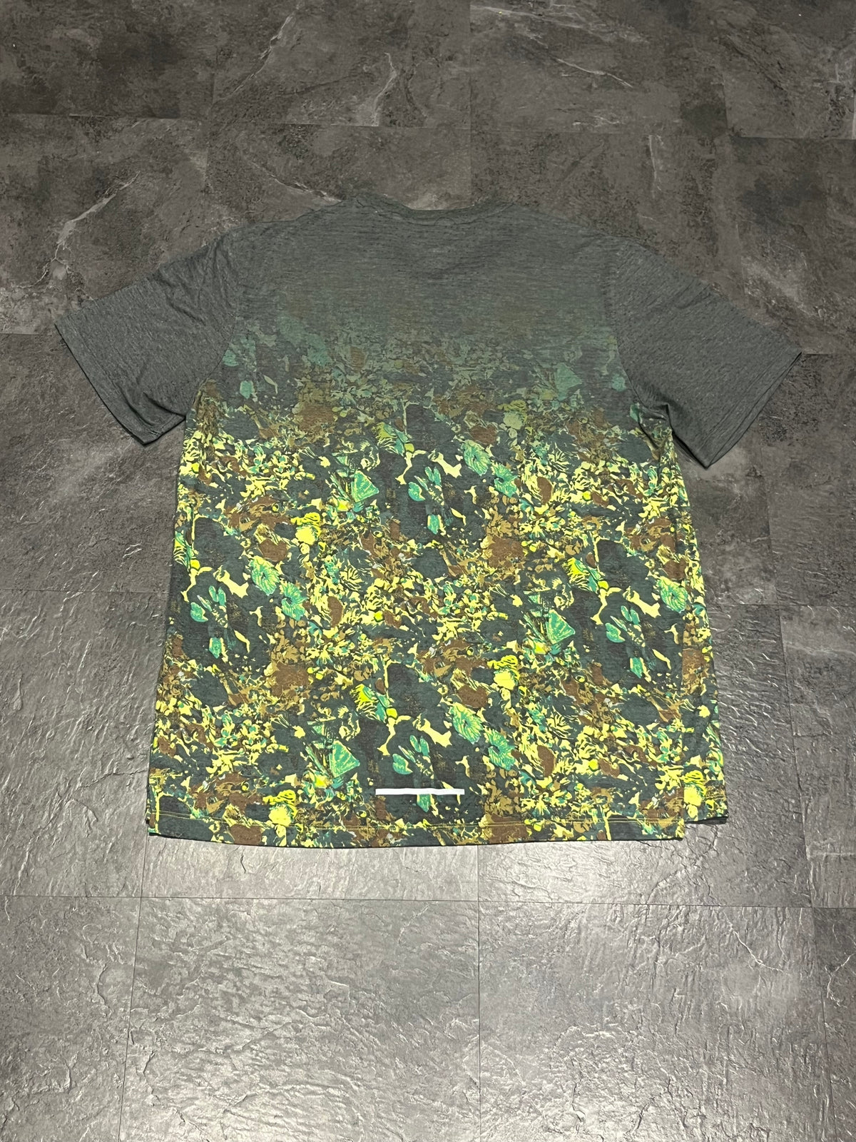 Green Floral Nike Men’s Dri Fit Miler Running T Shirt