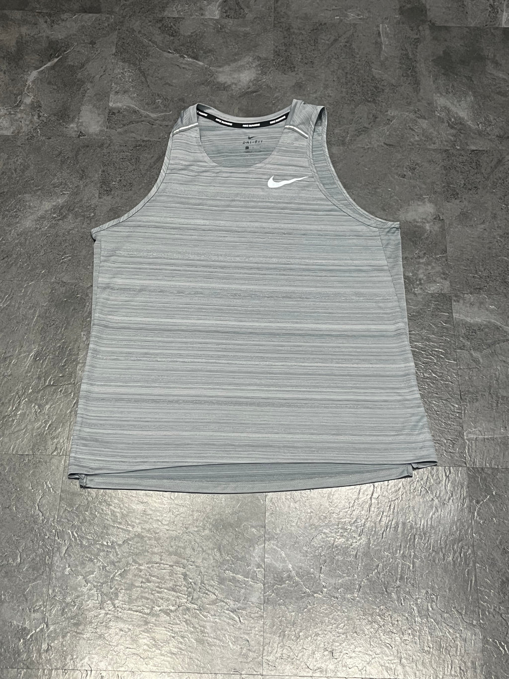 Grey Nike Men’s Dri Fit Miler Running Vest