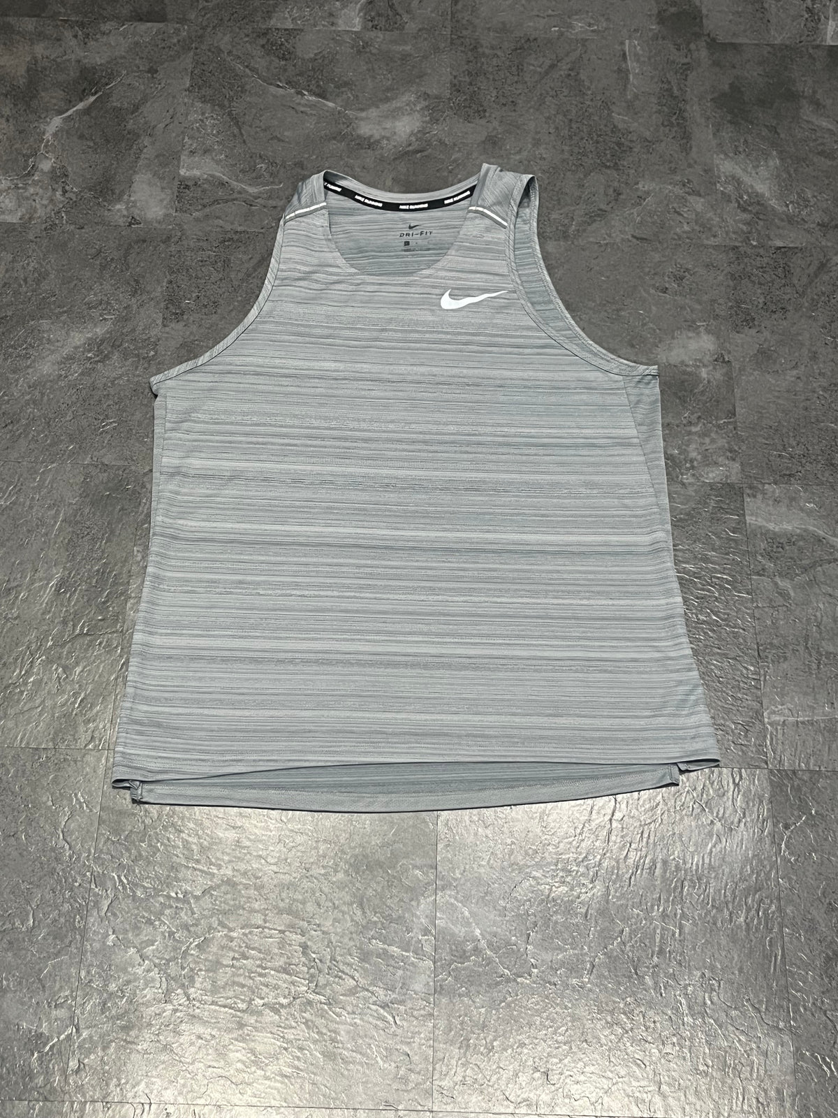 Grey Nike Men’s Dri Fit Miler Running Vest