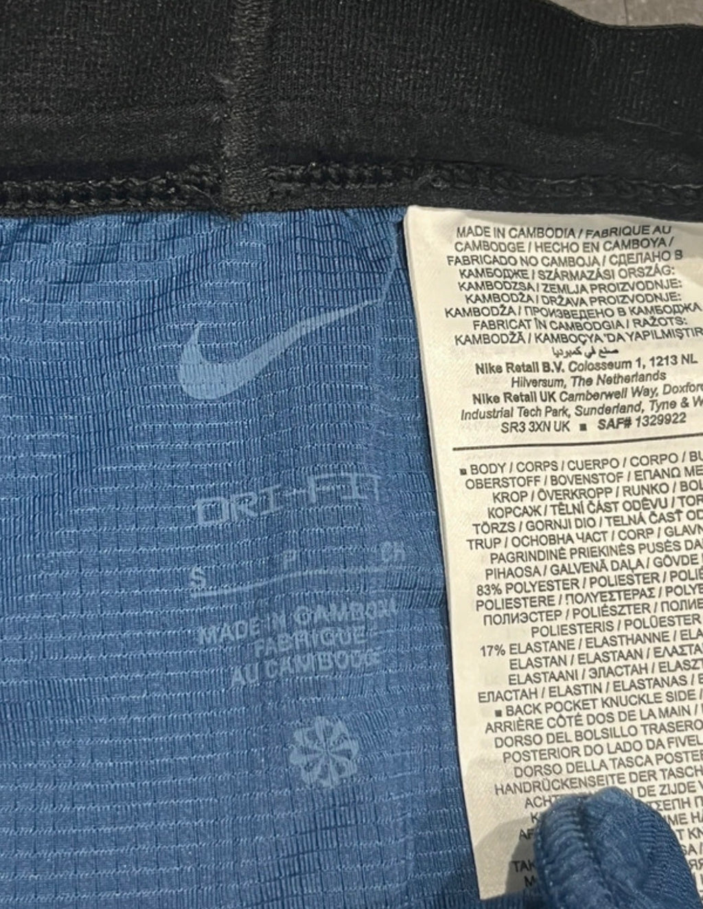 Blue Nike Men’s Dri Fit Trail Running 1/2 Tights