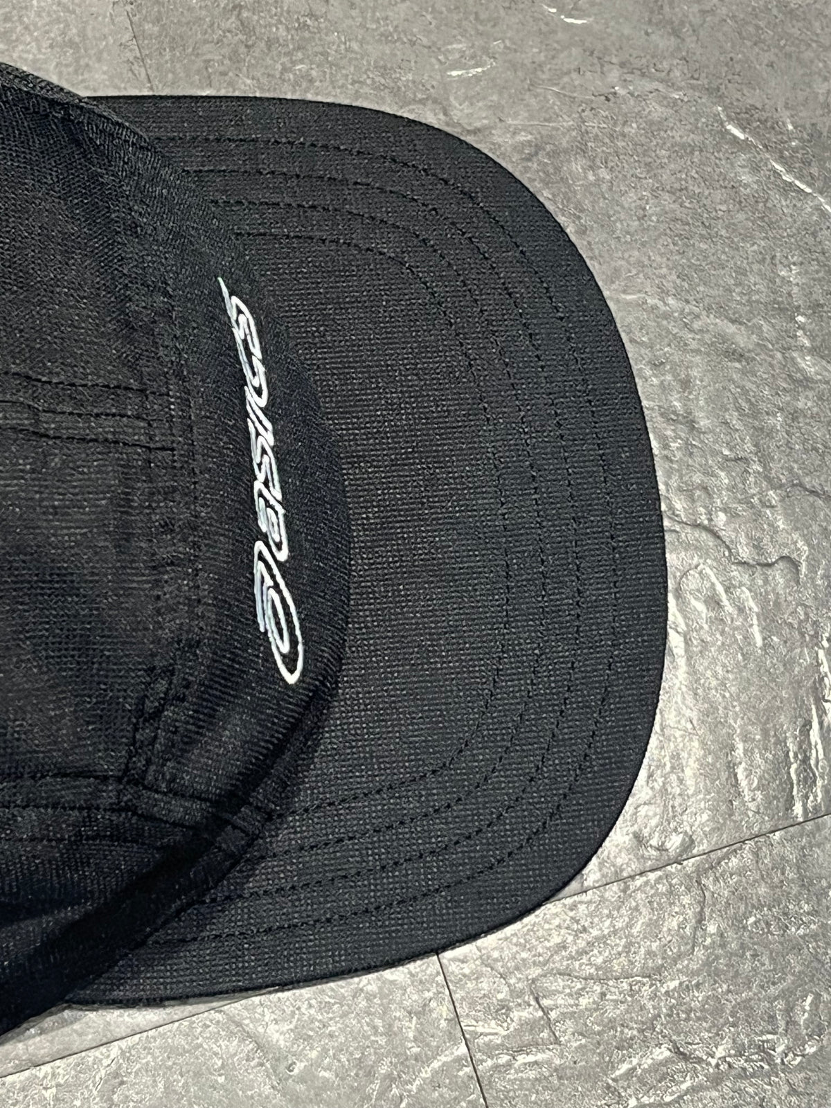 Black/White Asics 5 Panel Running Cap - Unisex