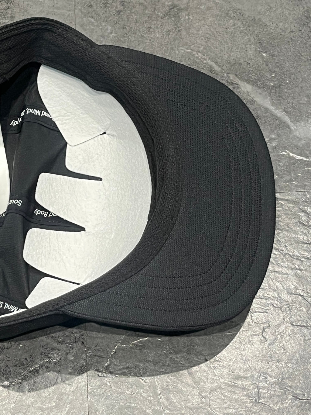 Performance Black Asics 5 Panel Running Cap - Unisex