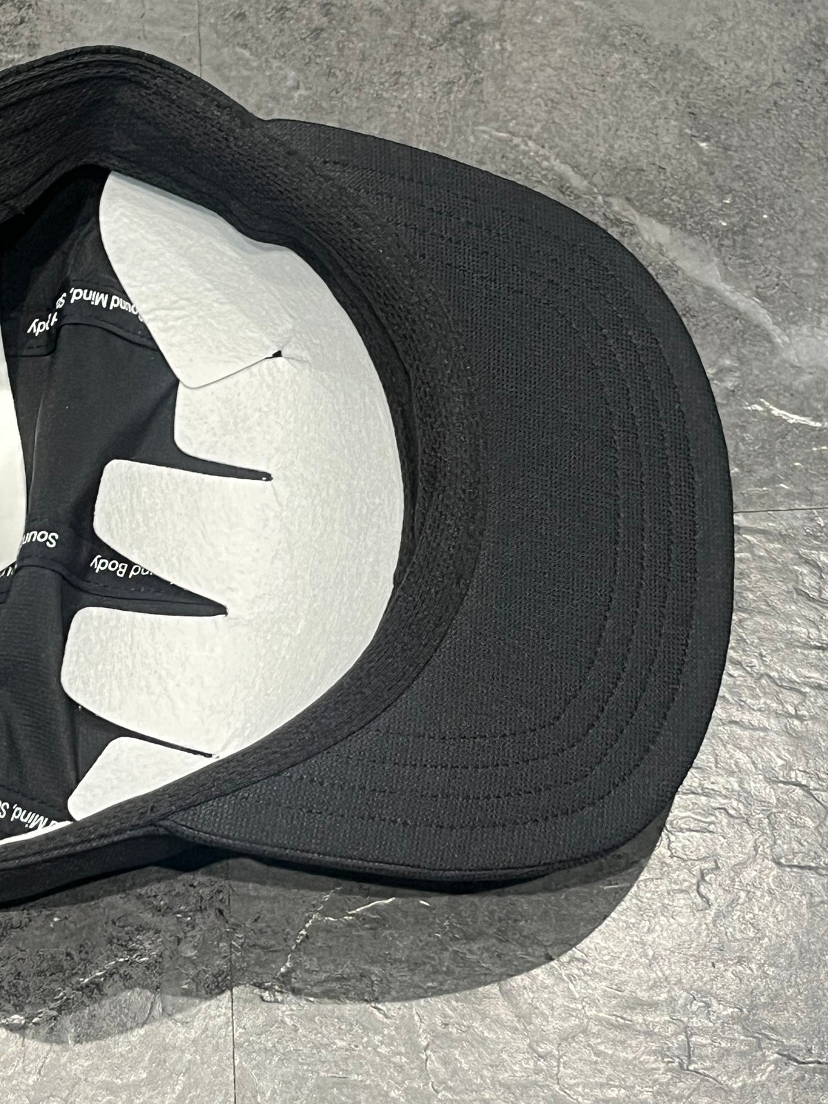 Performance Black Asics 5 Panel Running Cap - Unisex