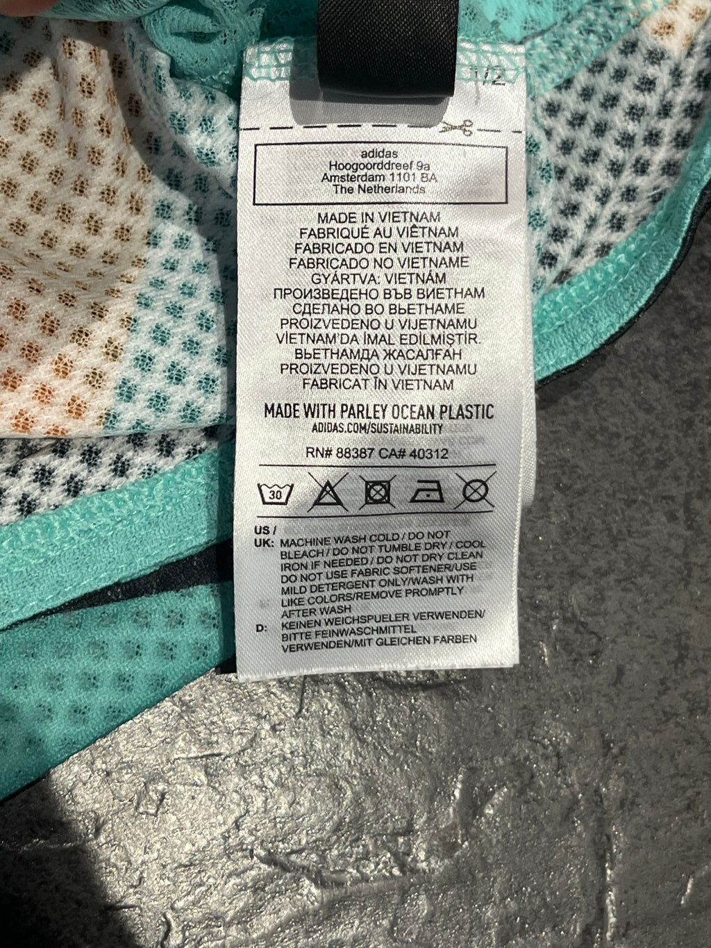 Turquoise Adidas Men’s Terrex Parley Agravic Racing Singlet