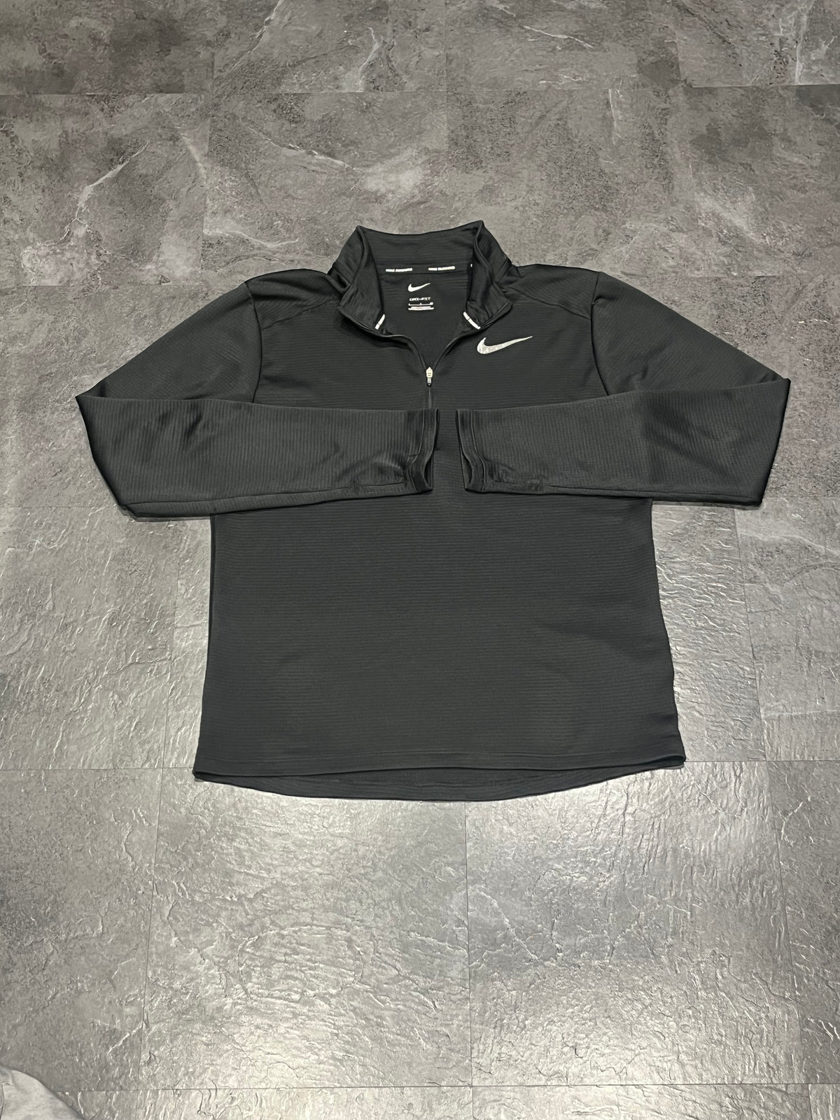 Black Nike Men’s Dri Fit Pacer 1/2 Zip Running Top