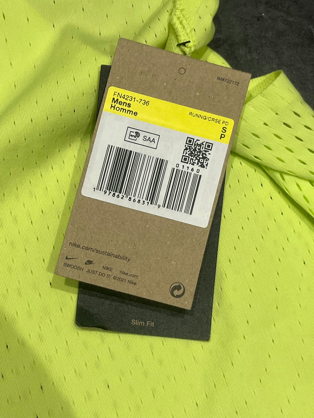 Yellow/Black Nike Men’s Dri Fit ADV Aeroswift Racing Singlet