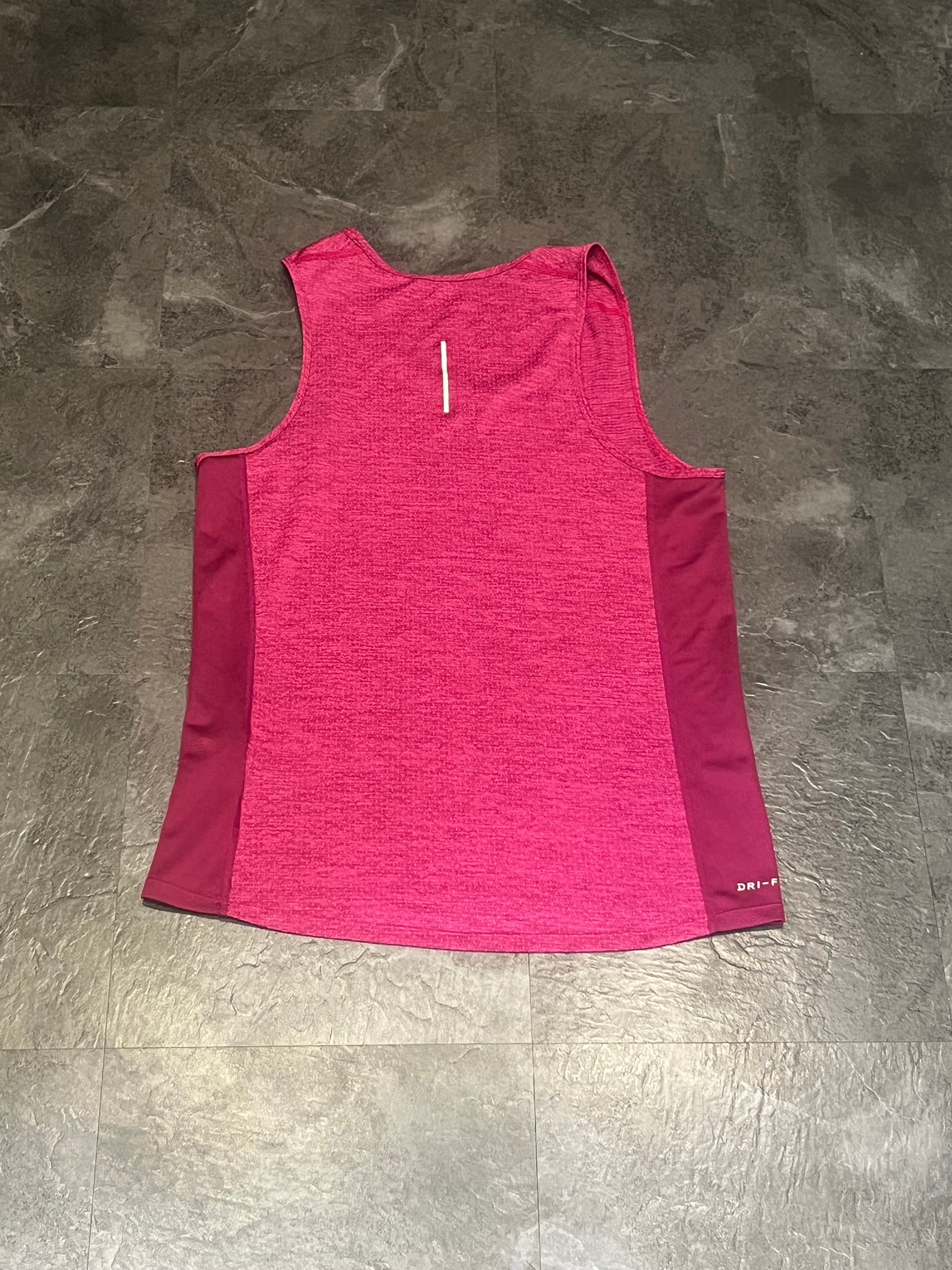 Pink Marl Nike Men’s Dri Fit Miler Running Vest