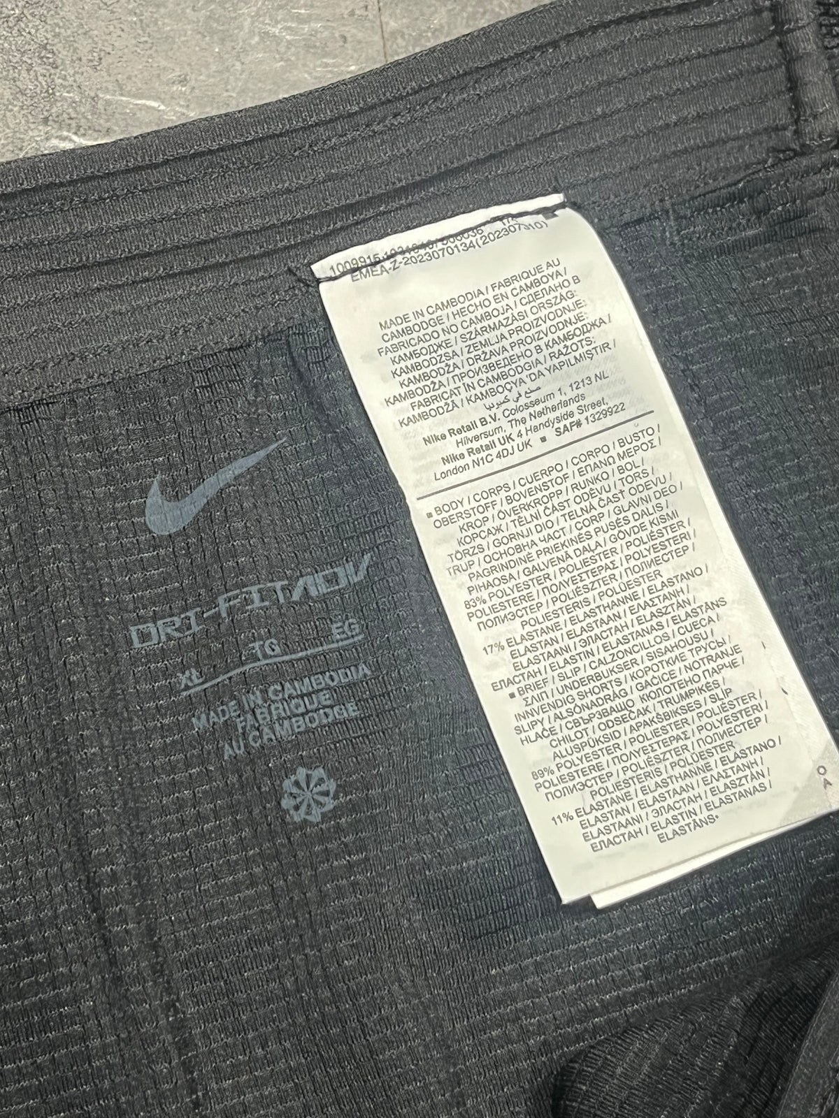 Black Nike Men’s Dri Fit ADV Aeroswift Racing 1/2 Tights