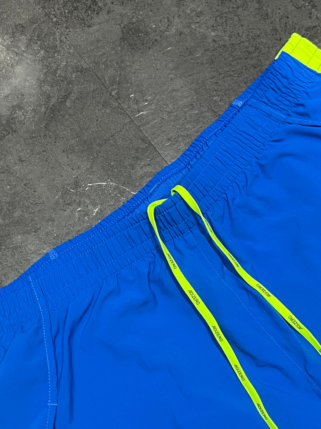 Blue & Lime Adidas Adizero Men’s 3” Brief Lined Racing Split Shorts