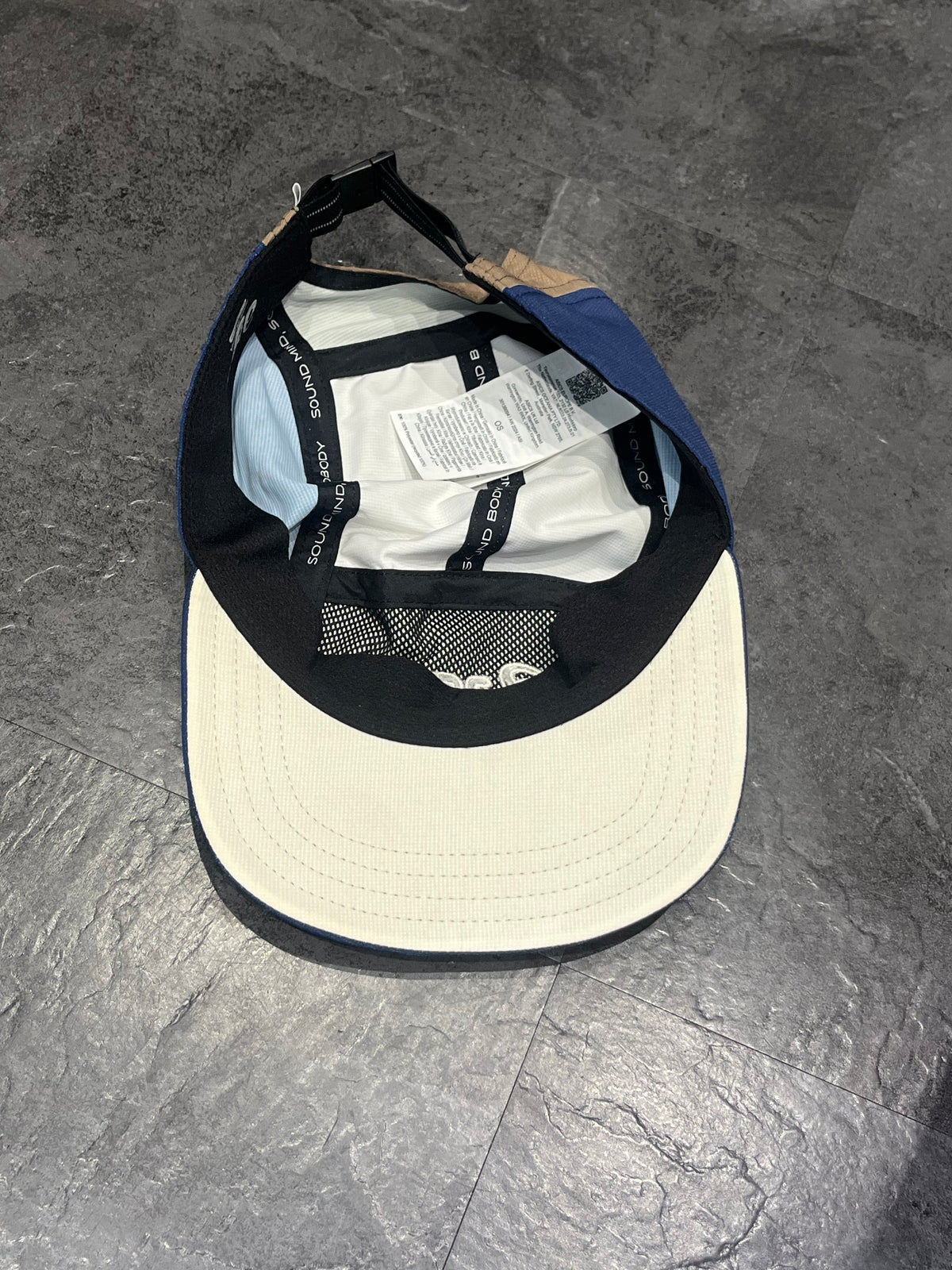 Blue/Brown/White Asics 5 Panel Running Cap - Unisex
