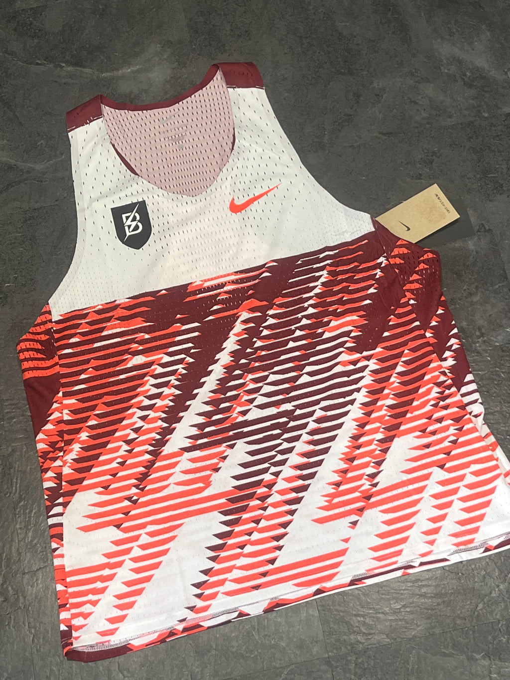 Red/White Nike Men’s Dri Fit ADV Bowerman Aeroswift Racing Singlet