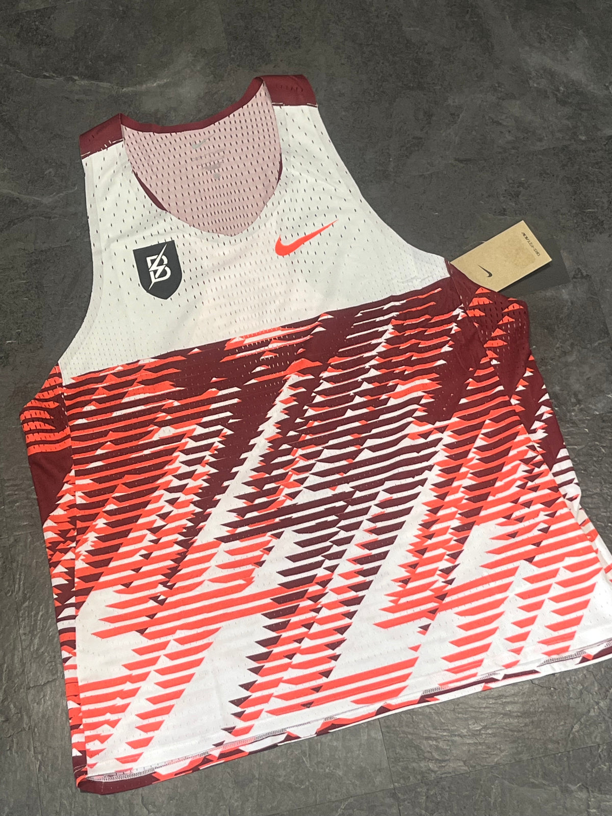 Red/White Nike Men’s Dri Fit ADV Bowerman Aeroswift Racing Singlet