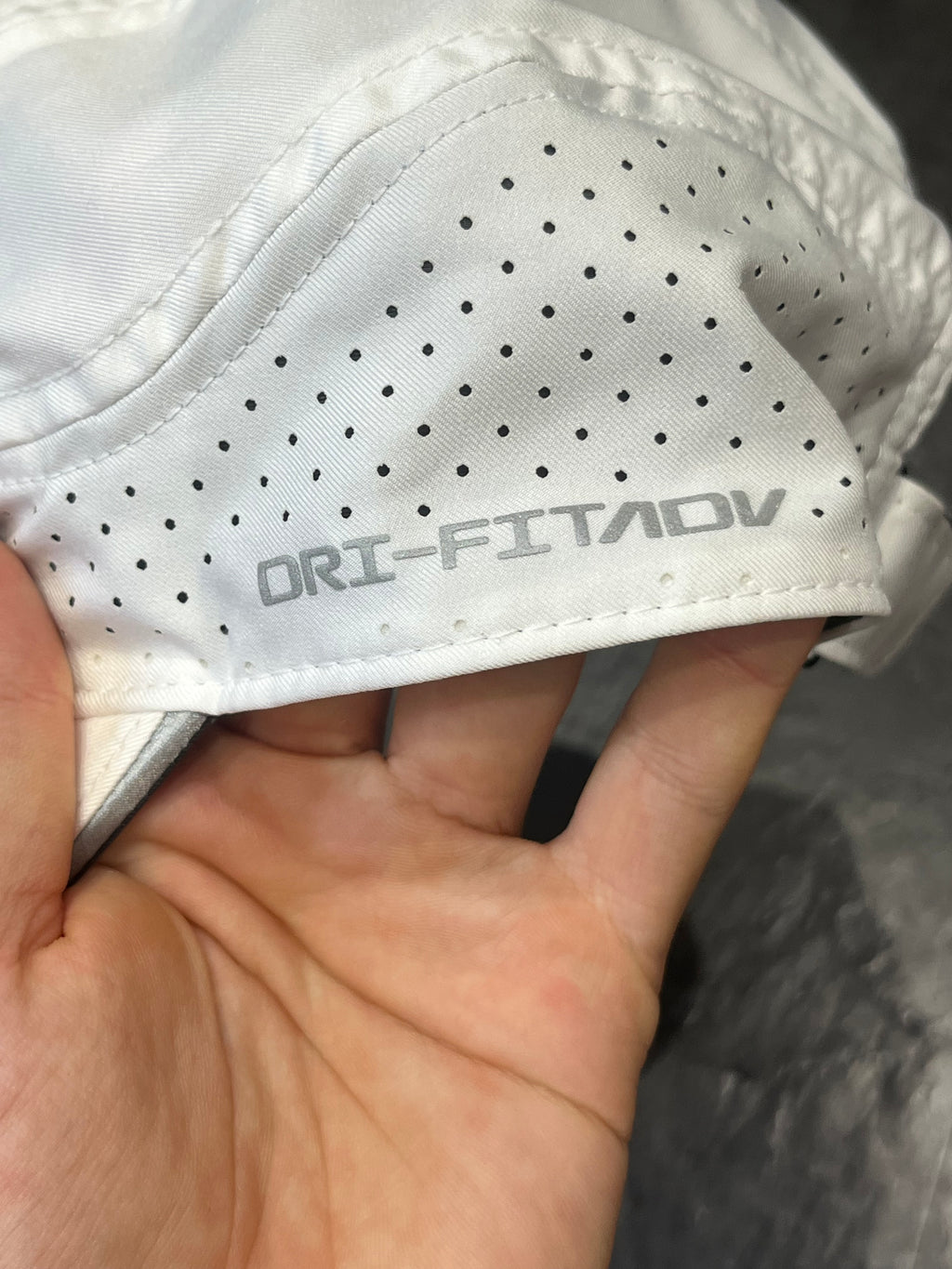 White Nike Dri Fit ADV Fly Running Cap