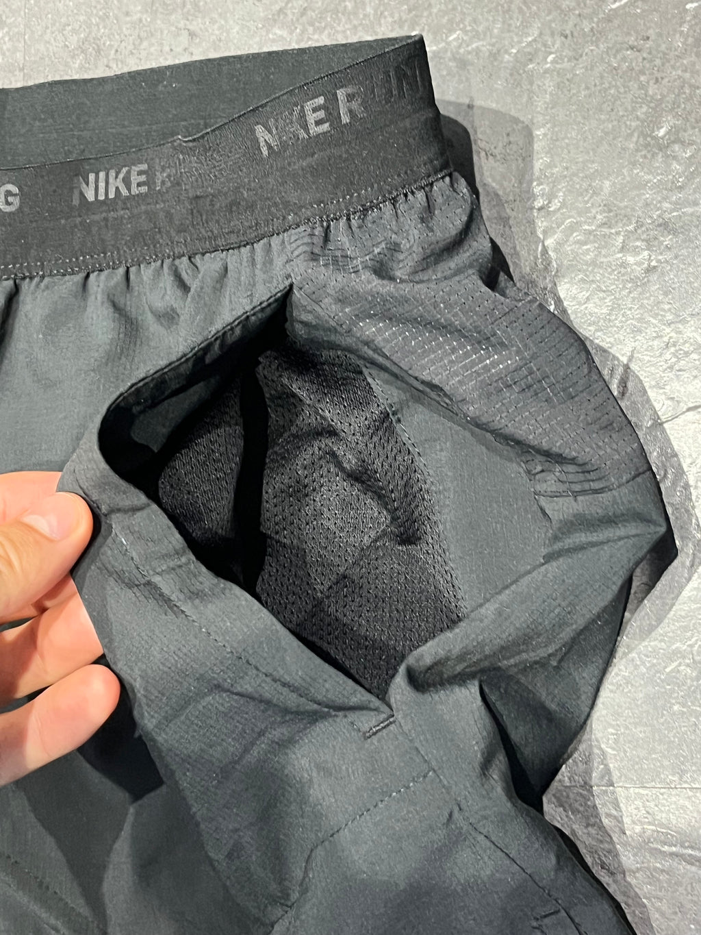 Black Nike Men’s Dri Fit Stride Energy 5” Brief Lined Running Shorts