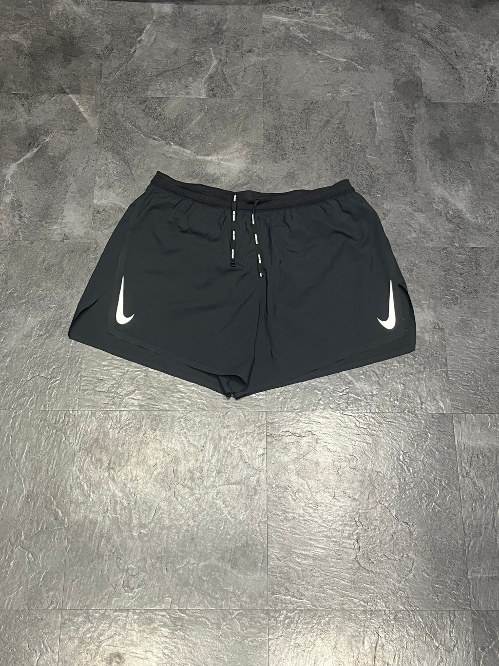 Black Nike Men’s Dri Fit ADV Aeroswift 4” Racing Split Shorts