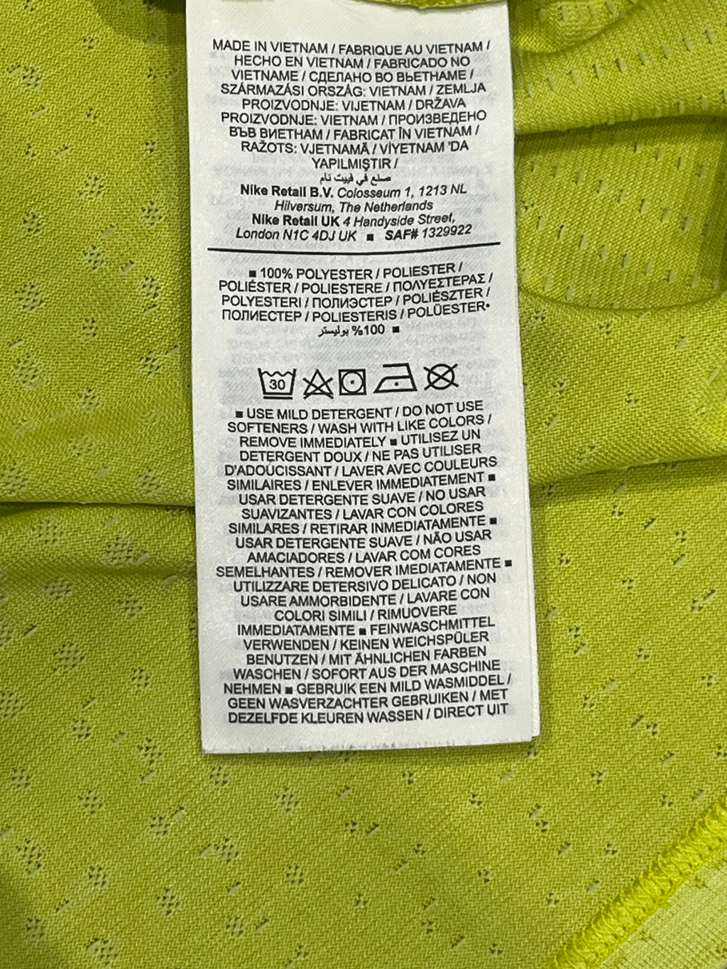 Lemon Nike Men’s Dri Fit ADV Running T Shirt