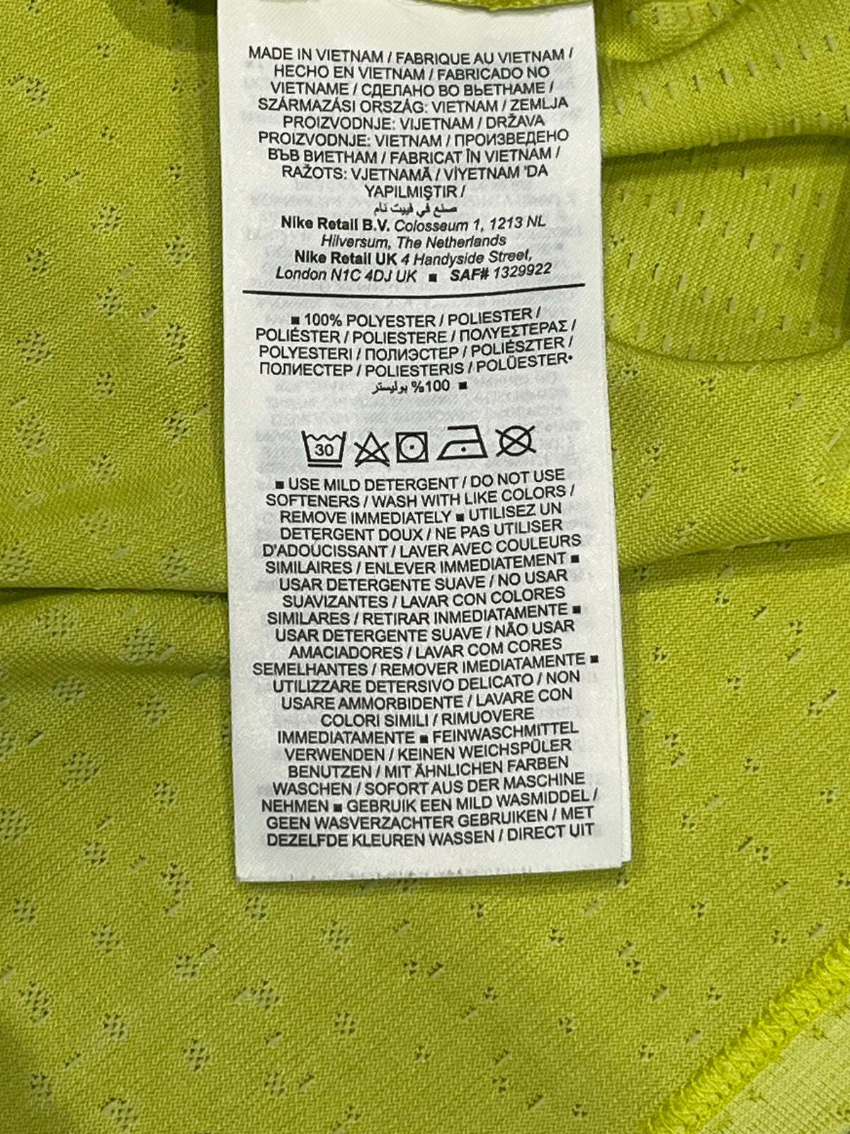 Lemon Nike Men’s Dri Fit ADV Running T Shirt