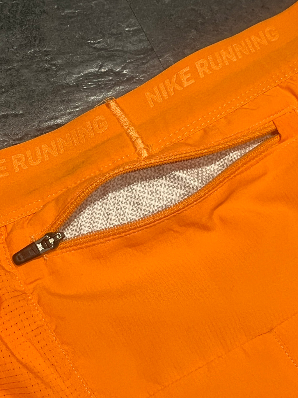 Orange Nike Men’s Dri Fit Flex Stride 7” Brief Lined Running Shorts