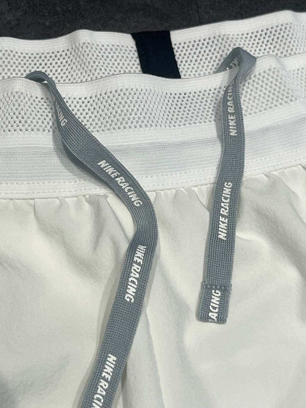 White Nike Women’s Dri Fit ADV 3” Racing Split Shorts
