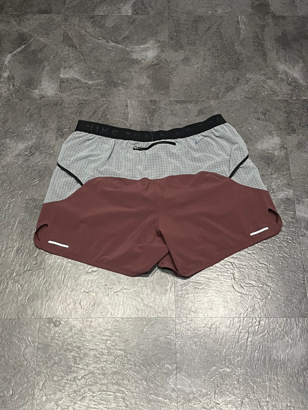 Taupe & Grey Nike Men’s Dri Fit Trail “ Second Sunrise” 5” Brief Lined Running Shorts