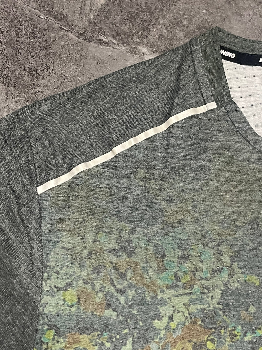 Green Floral Nike Men’s Dri Fit Miler Running T Shirt