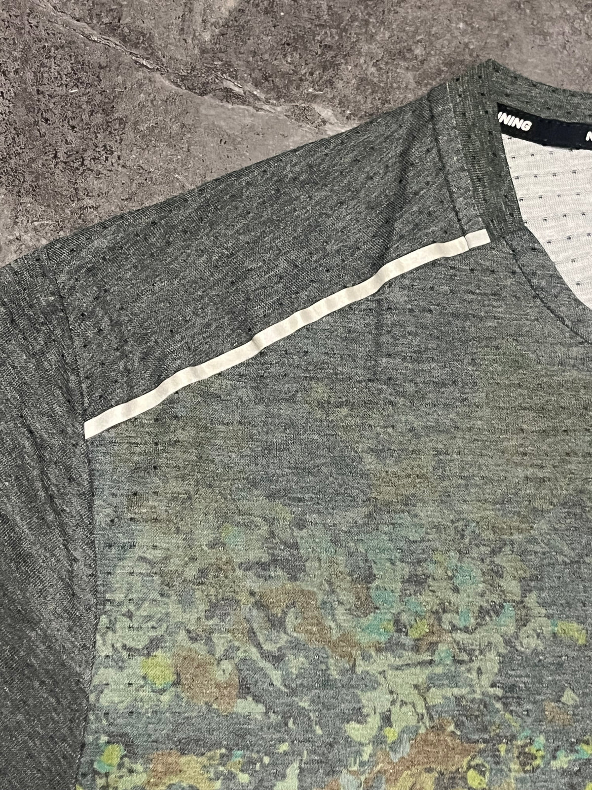 Green Floral Nike Men’s Dri Fit Miler Running T Shirt
