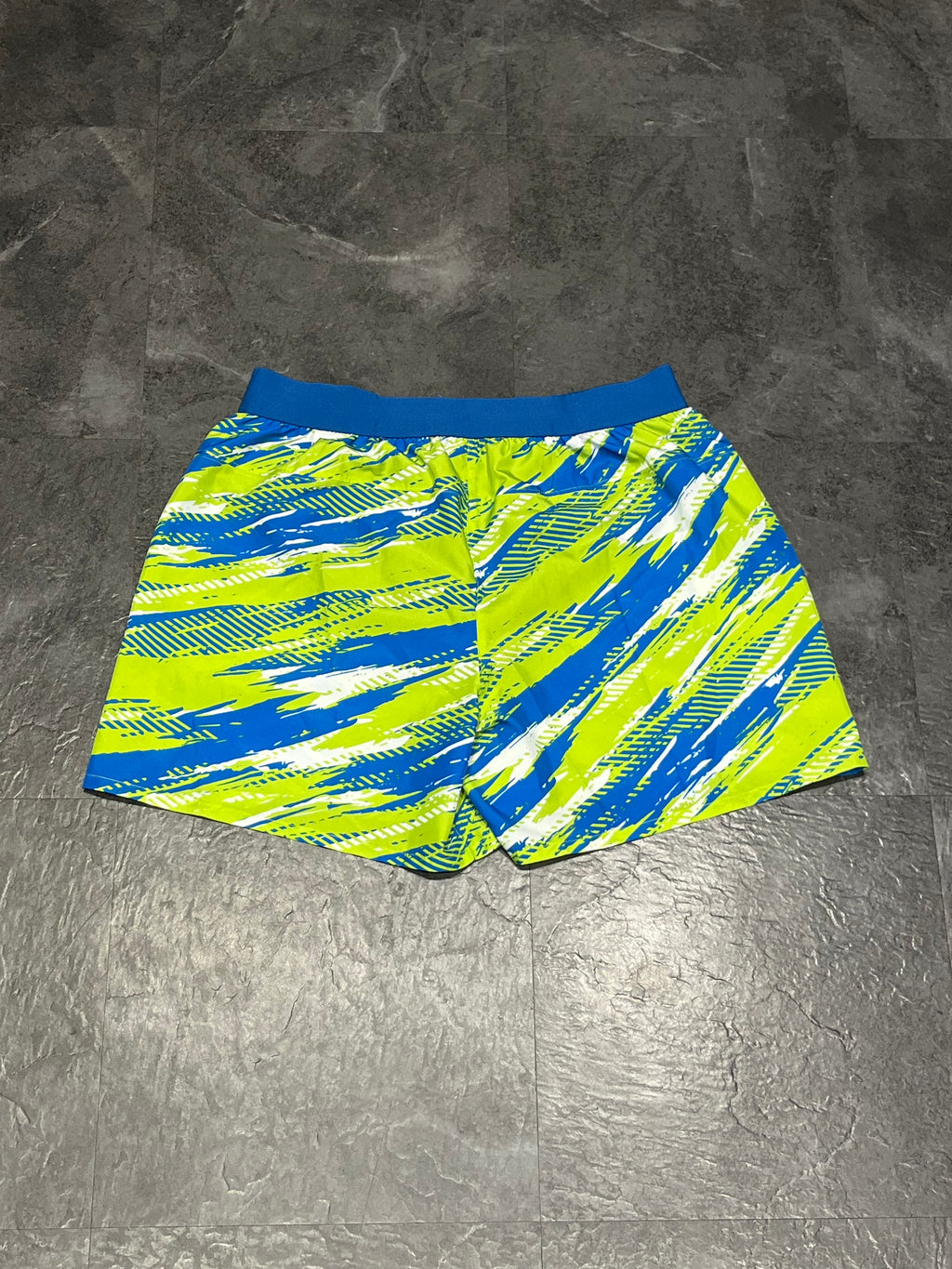 Green & Blue Asics Men’s Color Injection 5” Brief Lined Running Shorts