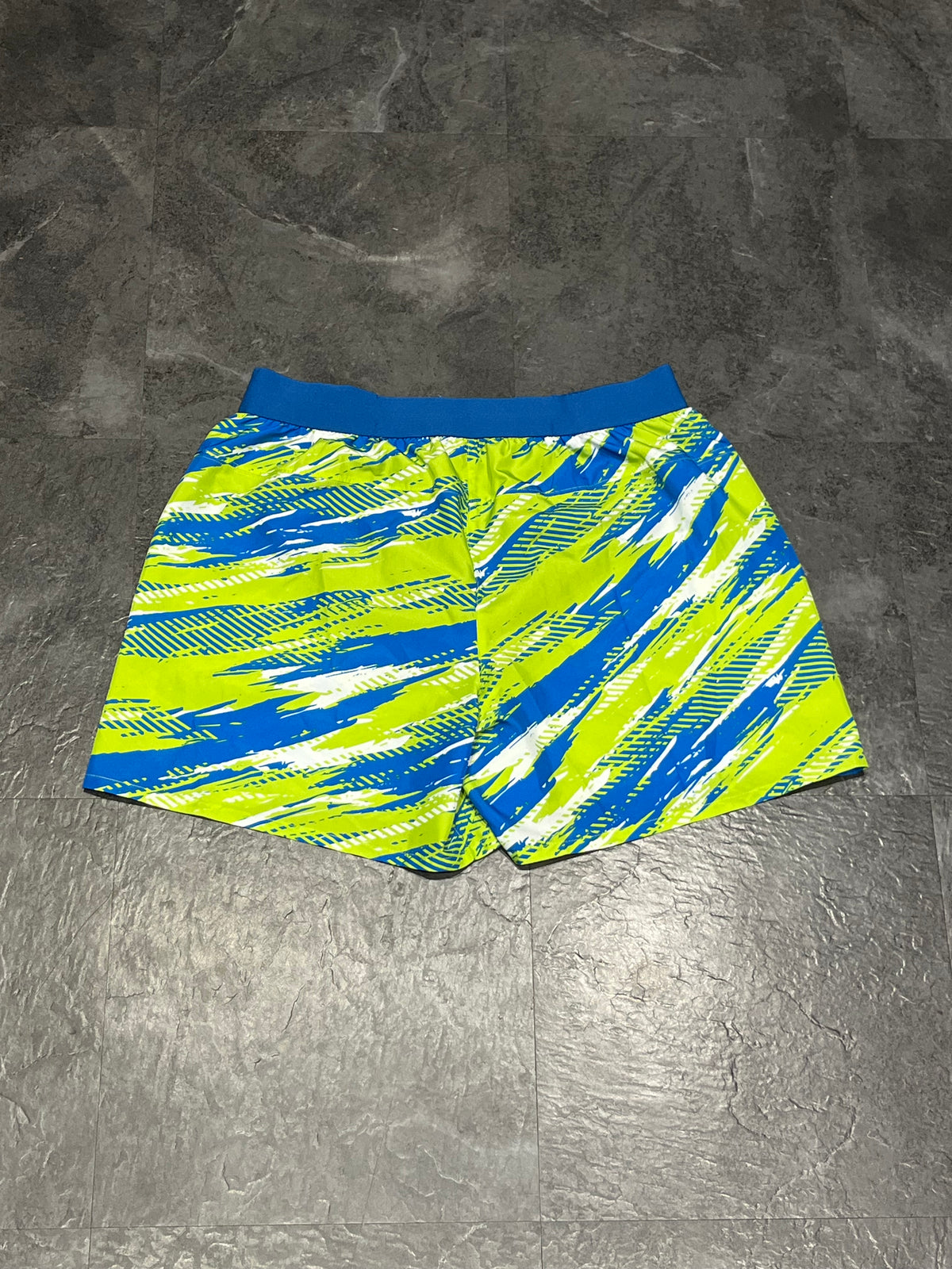 Green & Blue Asics Men’s Color Injection 5” Brief Lined Running Shorts