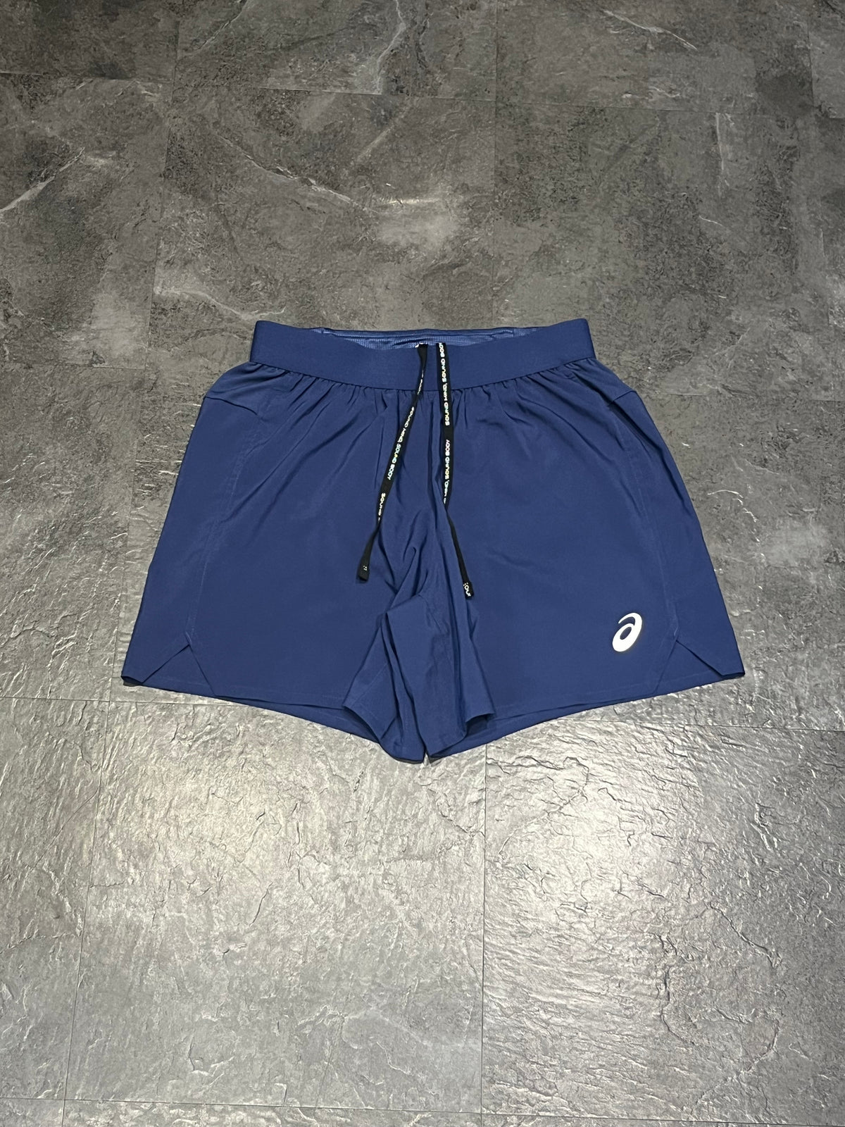 Navy Blue Asics Men’s Road 5” Brief Lined Running Shorts