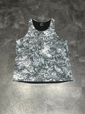 Grey/White Geometric Nike Men’s Dri Fit Racerback Running Singlet