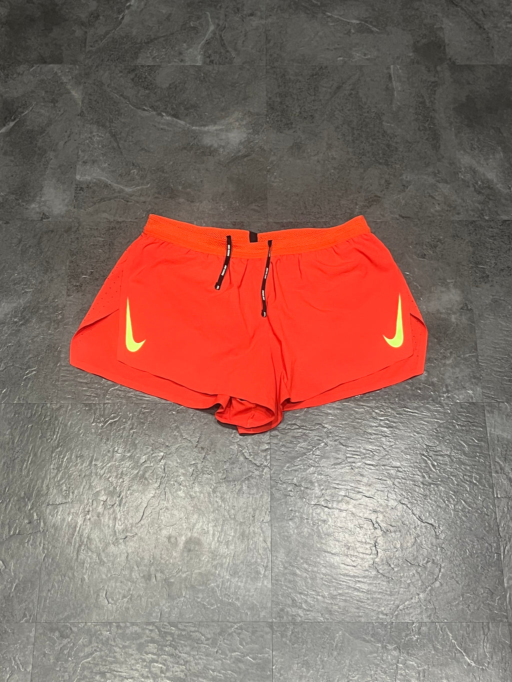 Red & Ghost Green Nike Men’s Dri Fit ADV Aeroswift 2” Racing Split Shorts