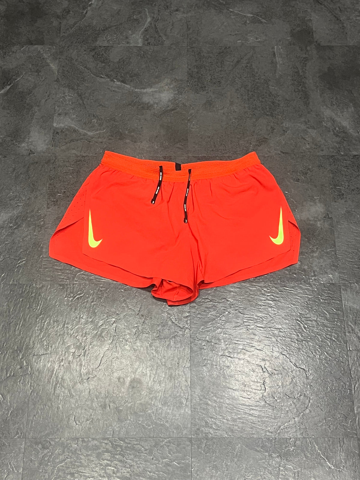 Red & Ghost Green Nike Men’s Dri Fit ADV Aeroswift 2” Racing Split Shorts