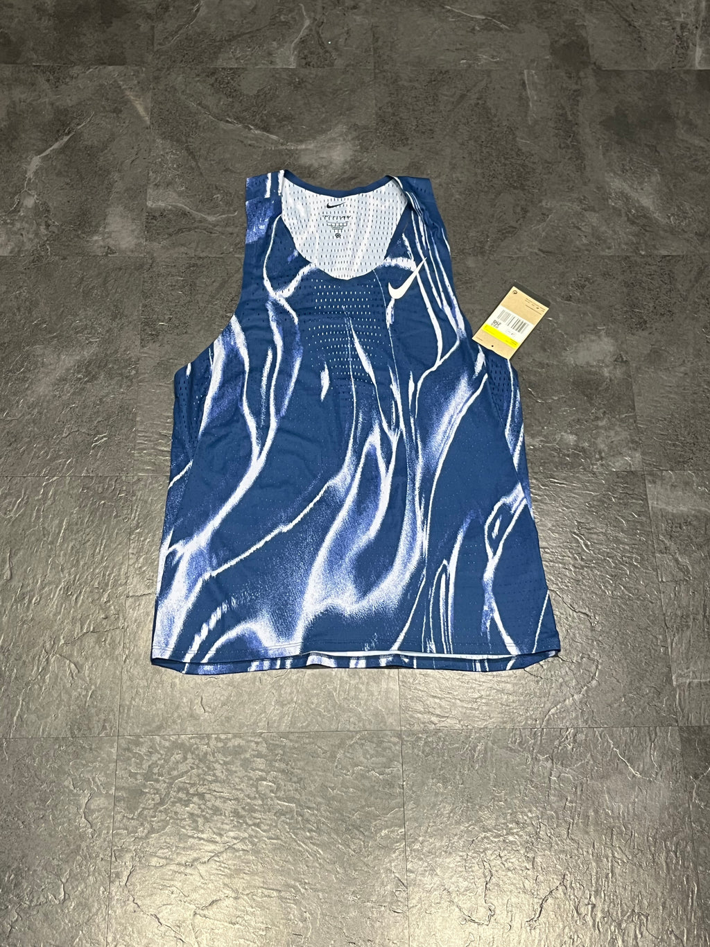 Coastal Blue/White Nike Men’s Dri Fit ADV Aeroswift Racing Singlet