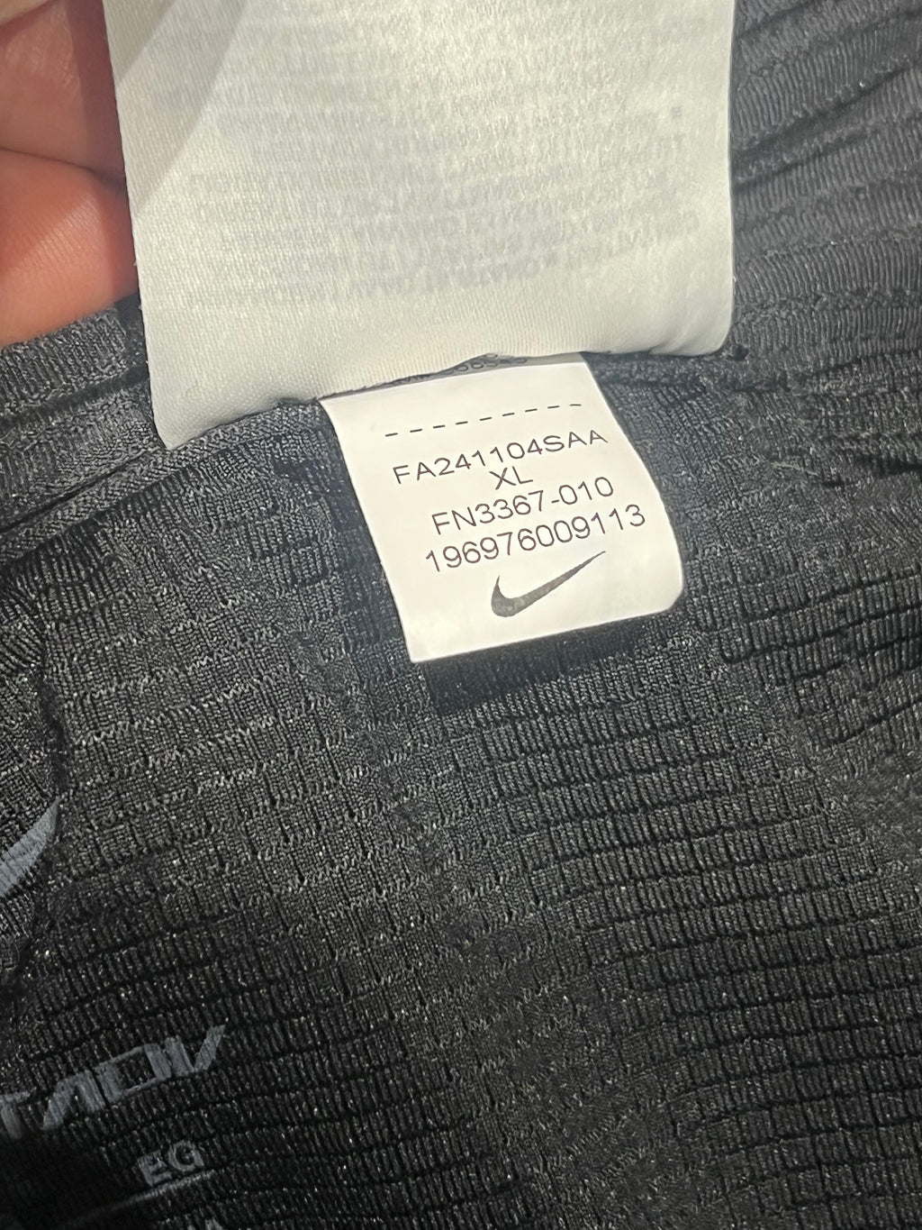 Black & White Nike Men’s Dri Fit ADV Aeroswift Leggings