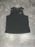 Black Nike Mens Dri Fit Miler Running Singlet