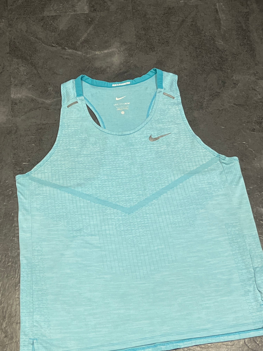Light Blue Nike Men’s Dri Fit ADV Running Singlet