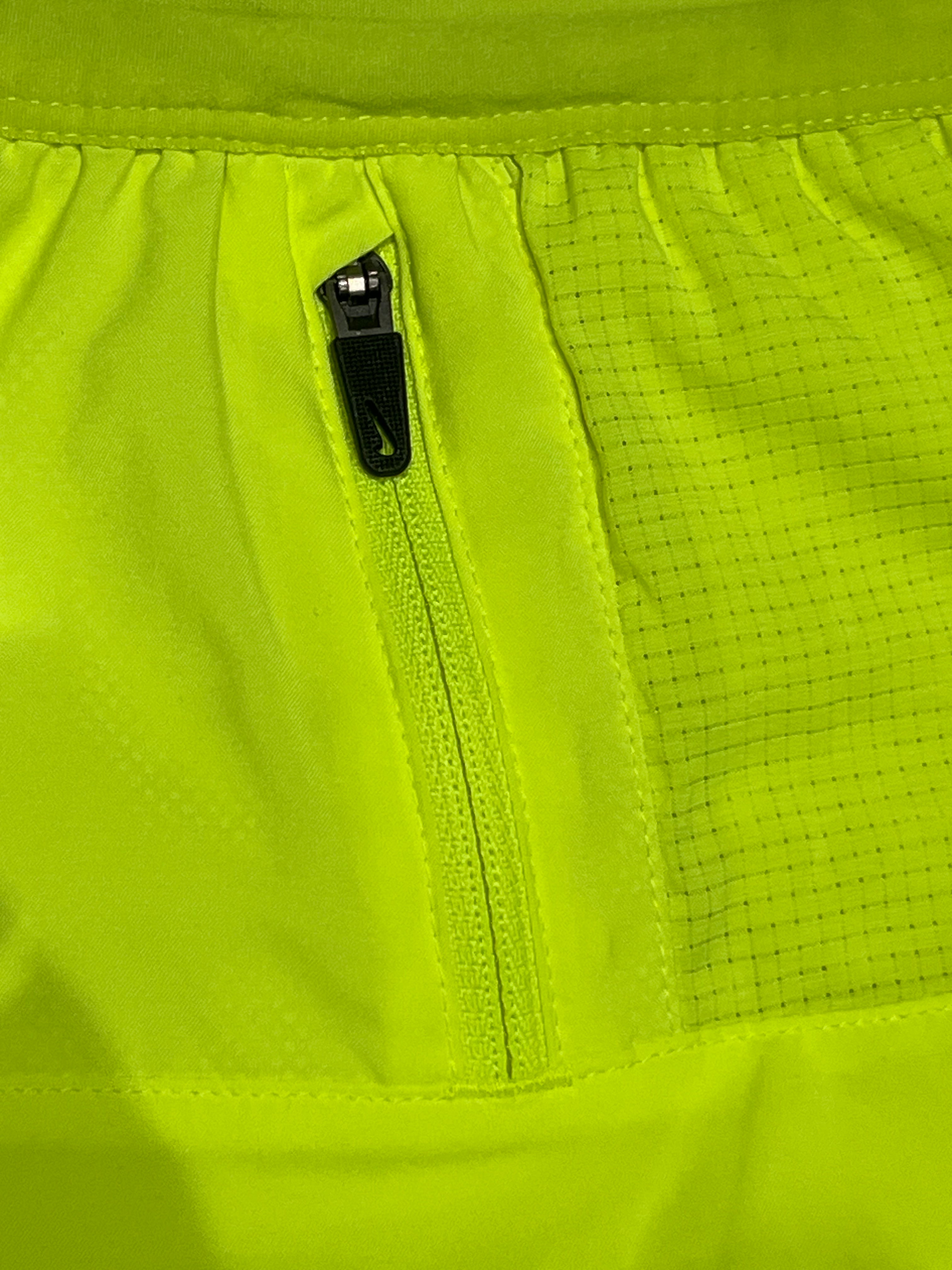 Neon Yellow Nike Men’s Dri Fit Flex Stride 7” Brief Lined Running Shorts