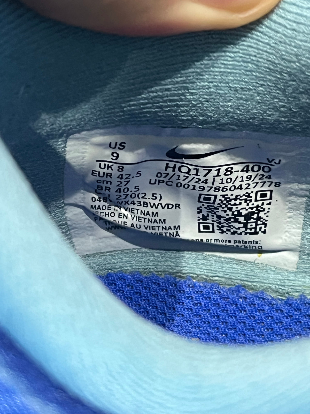 Blue Nike Zoom Fly 6 - Size 8