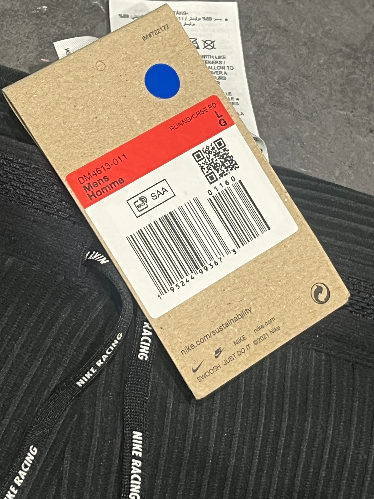 Black & White Nike Men’s Dri Fit ADV Aeroswift Leggings