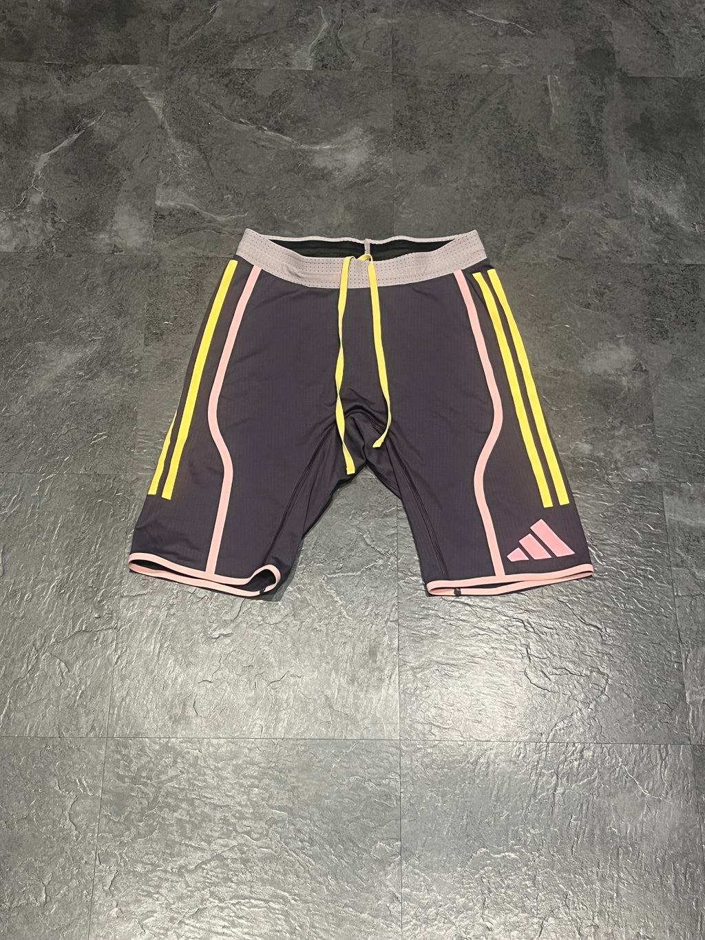 Purple & Yellow Adidas Adizero Men’s Pro Elite Promo Racing 1/2 Tights