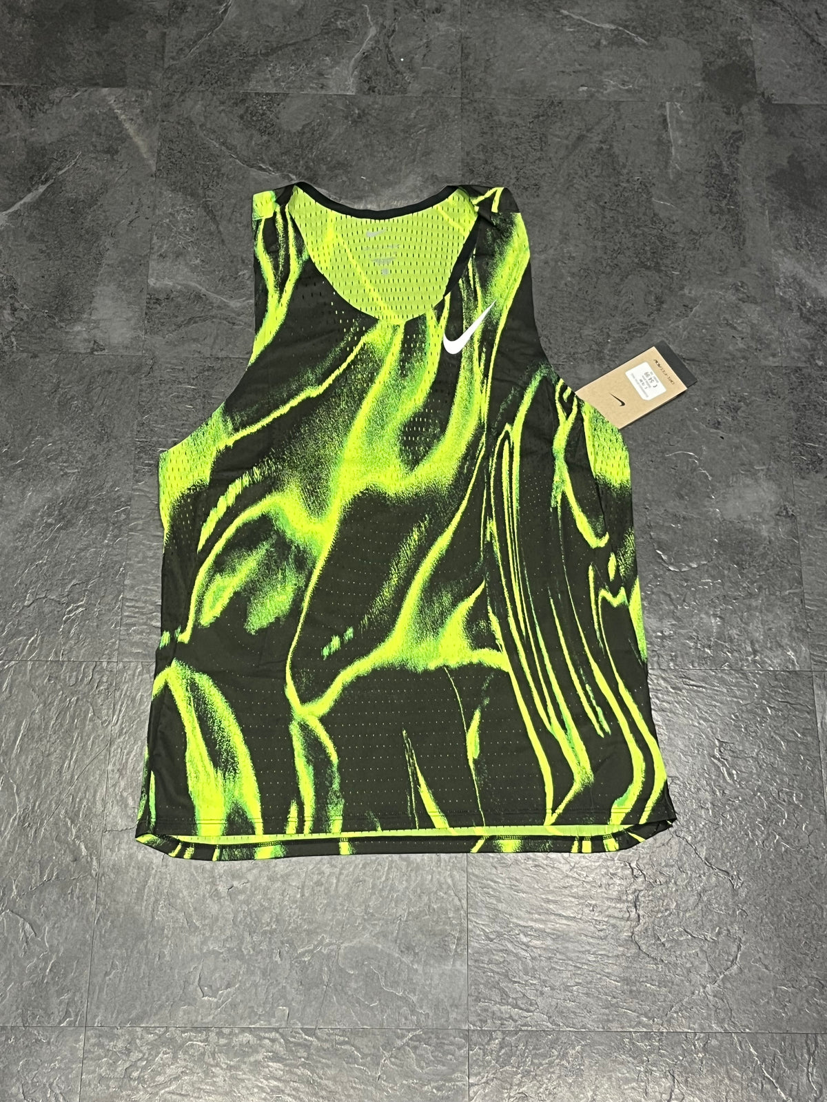 Black & Volt Green Nike Men’s Dri Fit ADV Aeroswift Racing Singlet