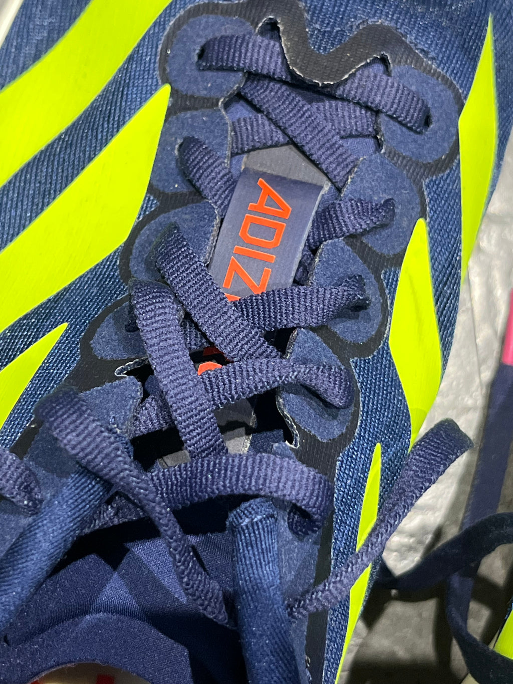 Dark Blue /Solar Lime Adidas Adizero Men’s EVO SL Running Shoes