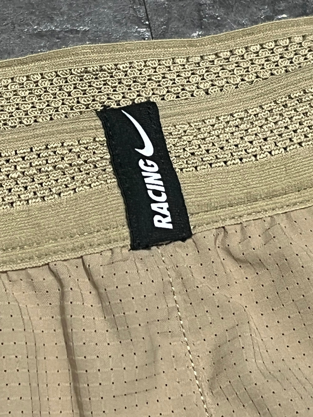 Beige Nike Men’s Dri Fit ADV Aeroswift 2” Racing Split Shorts