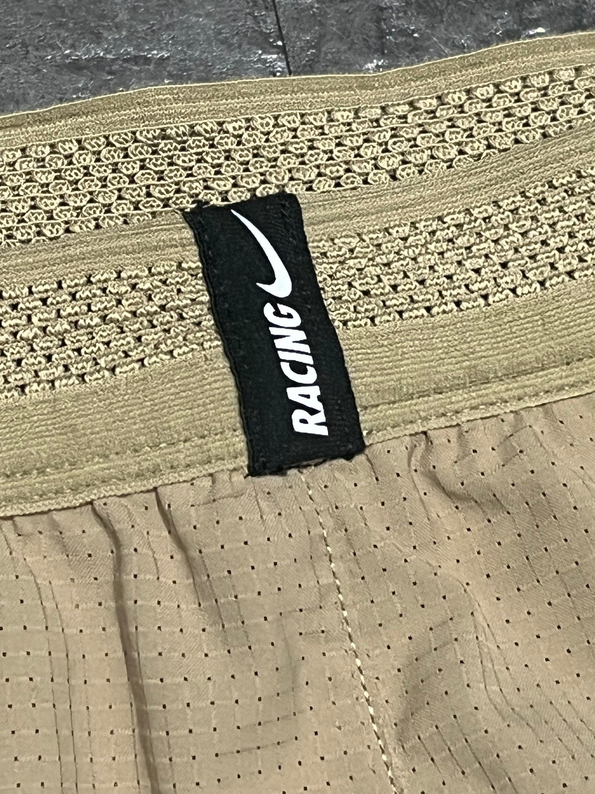 Beige Nike Men’s Dri Fit ADV Aeroswift 2” Racing Split Shorts