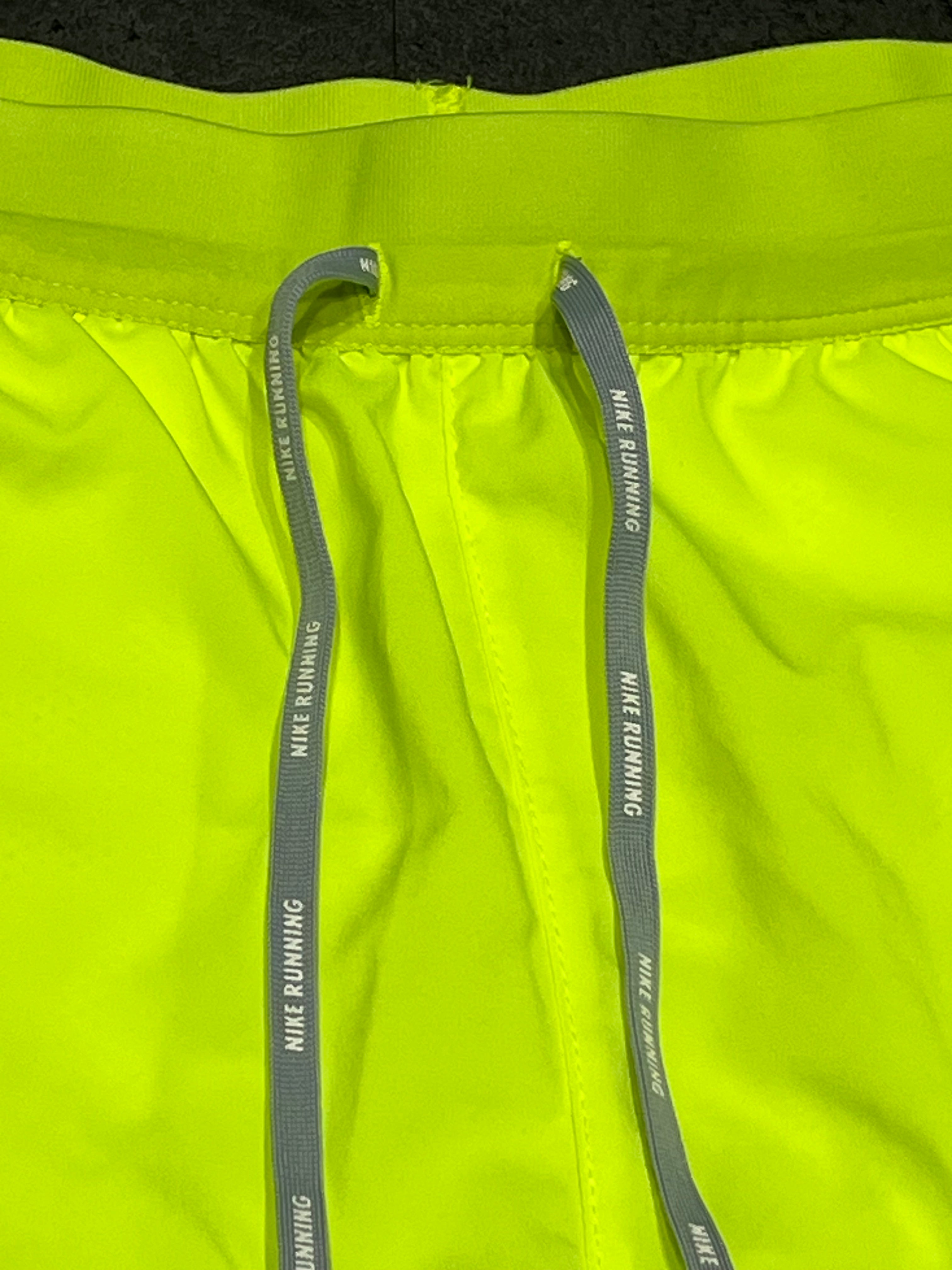 Neon Yellow Nike Men’s Dri Fit Flex Stride 7” Brief Lined Running Shorts