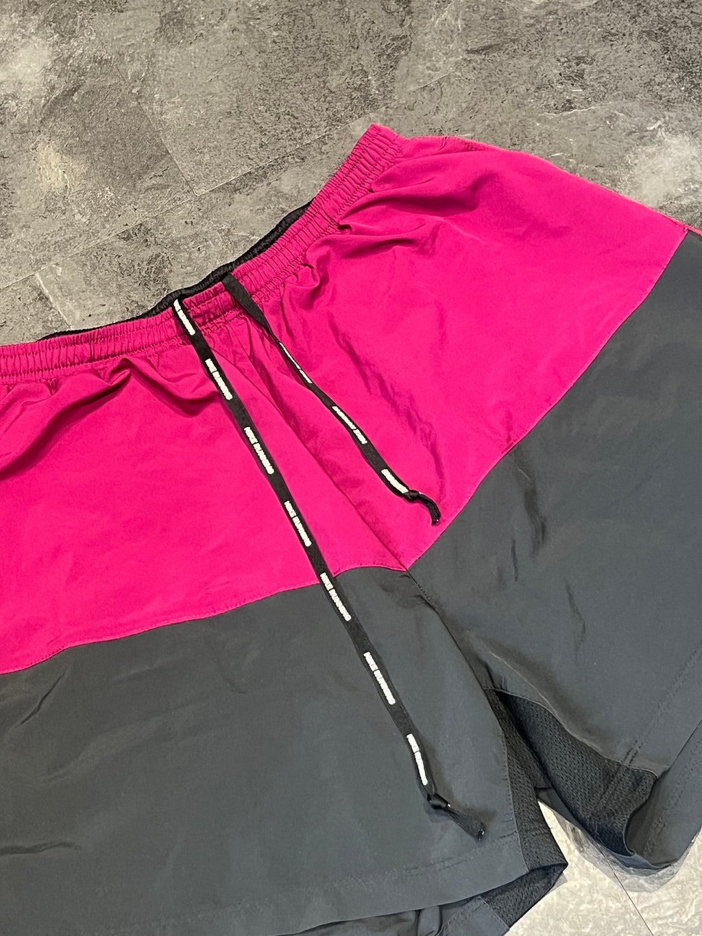 Magenta & Dark Grey Nike Men’s Dri Fit Brief Lined Running Shorts