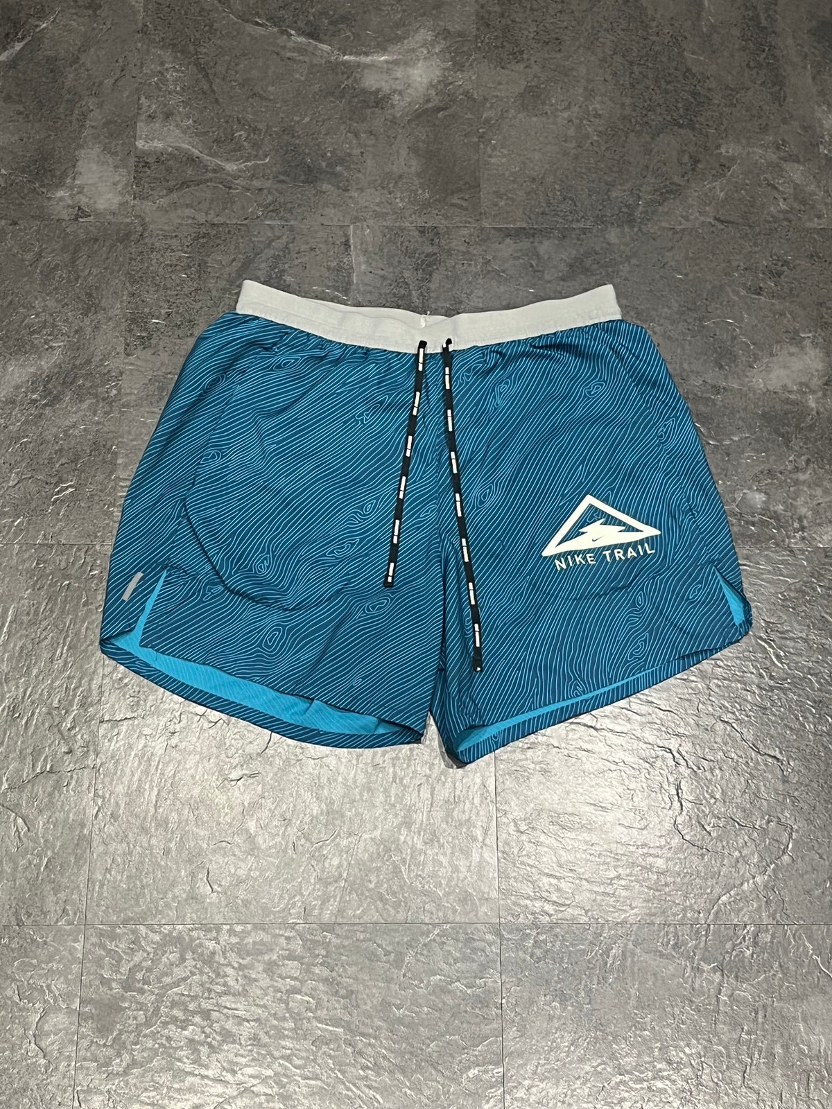 Blue Nike Men’s Dri Fit Trail 5” Brief Lined Running Shorts