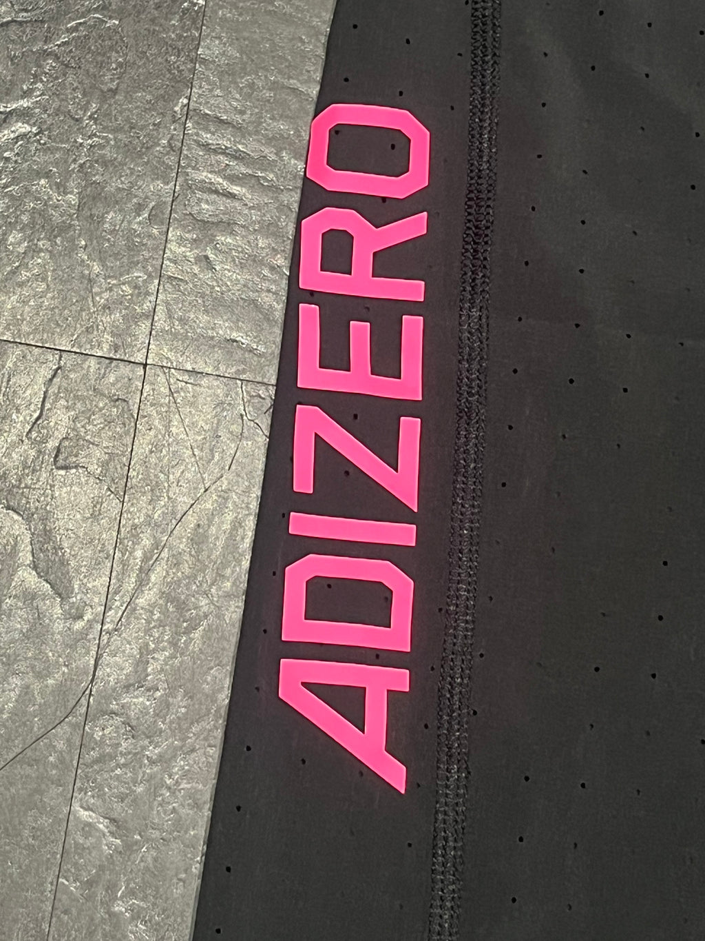 Black & Pink Adidas Adizero Mens Racing Singlet